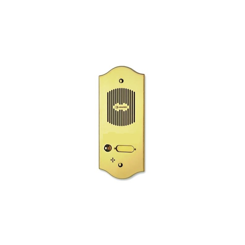 P101 Brass panel with one button