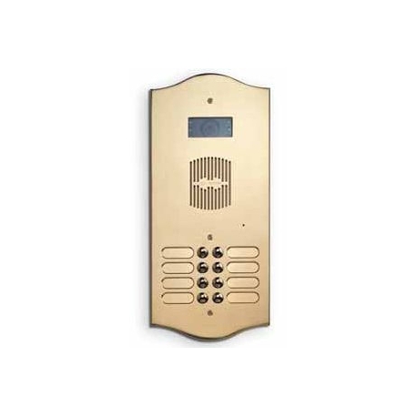 P101V Brass panel with one button in one row